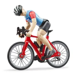 Žaislinis BRUDER lenktyninis dviratis su dviratininku 63110