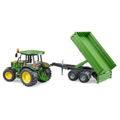 Žaislinis BRUDER traktorius John Deere su priekaba 5115M 02108