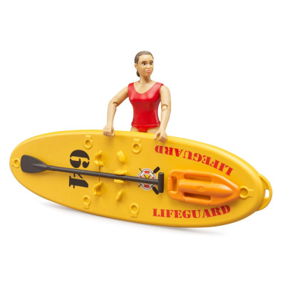 Žaislinė BRUDER figūrėlė gelbėtoja su irklente 62785