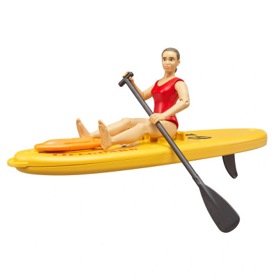 Žaislinė BRUDER figūrėlė gelbėtoja su irklente 62785