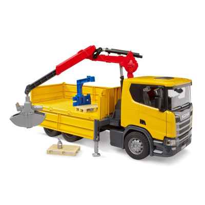 Žaislinis BRUDER sunkvežimis Scania Super 560R su priedais 03551