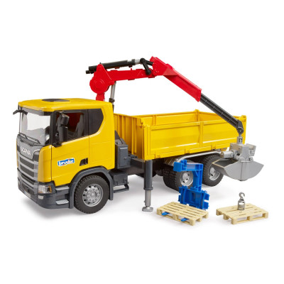 Žaislinis BRUDER sunkvežimis Scania Super 560R su priedais 03551