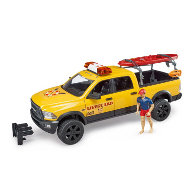 Žaislinis BRUDER gelbėtojų pikapas RAM 2500 su figūrėle 02506