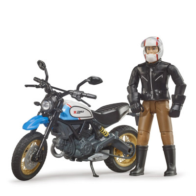 Žaislinis BRUDER Ducati Desert Sled motociklas su figūrėle 63051